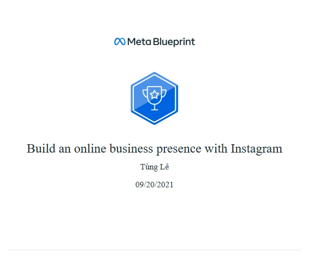 Chứng chỉ Meta Instagram Business Presence