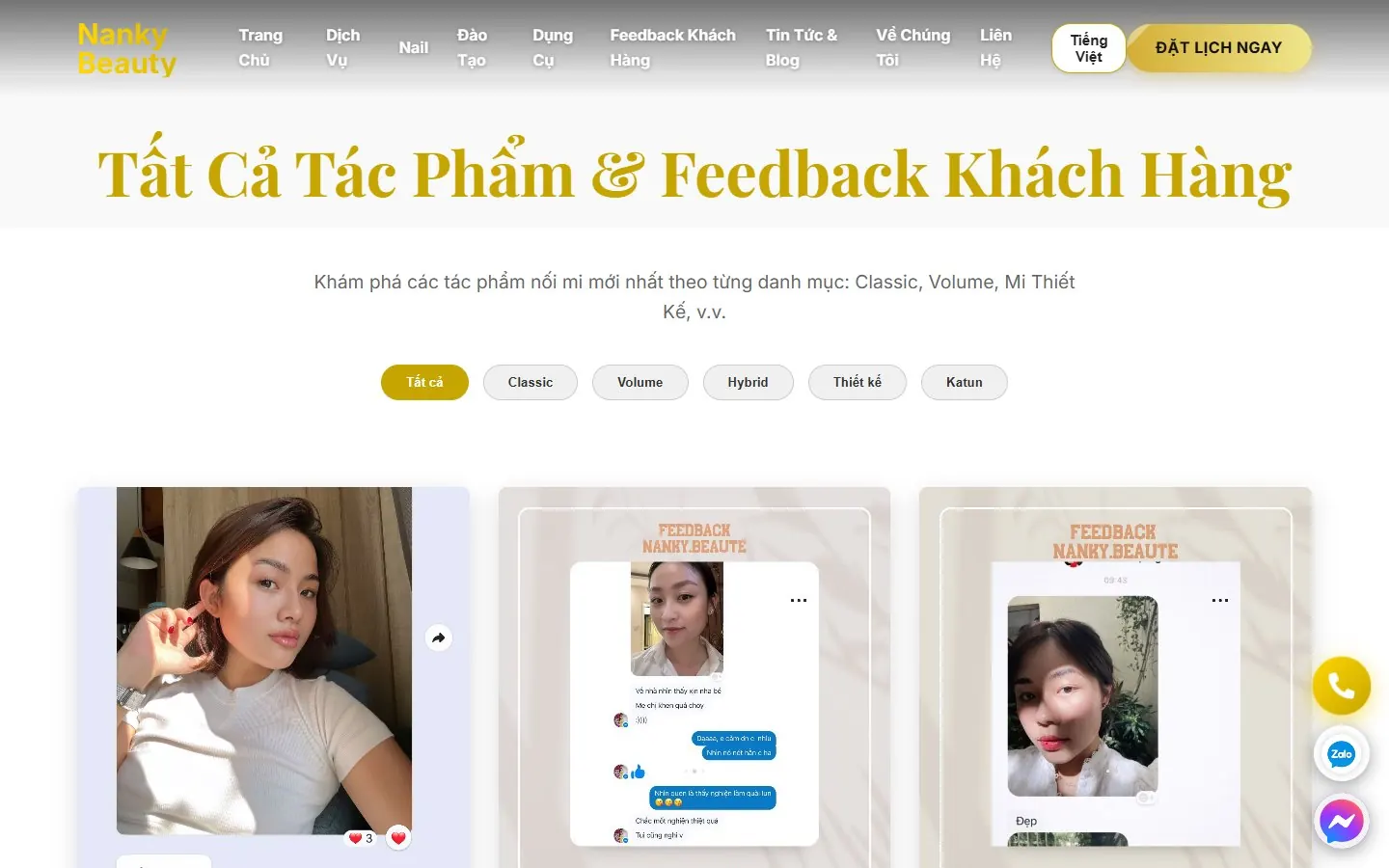 Nanky Beauty: Tác phẩm và feedback khách hàng