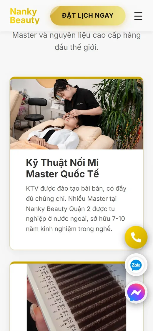 Nanky Beauty trên điện thoại: Kỹ thuật viên